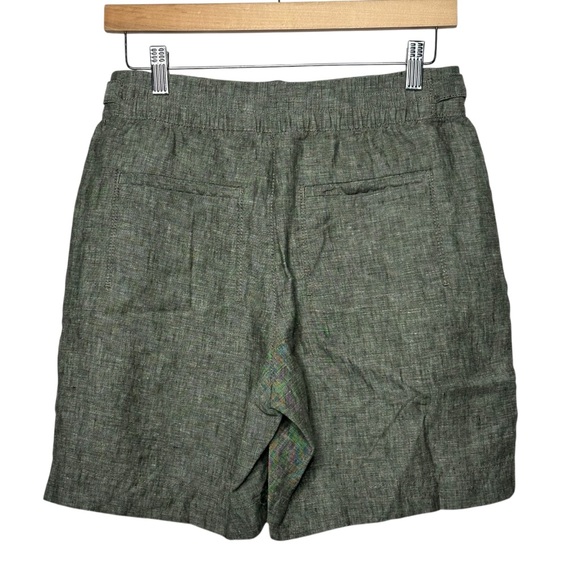 Athleta Olive Voyager Linen Short Sz 4 - Picture 5 of 7
